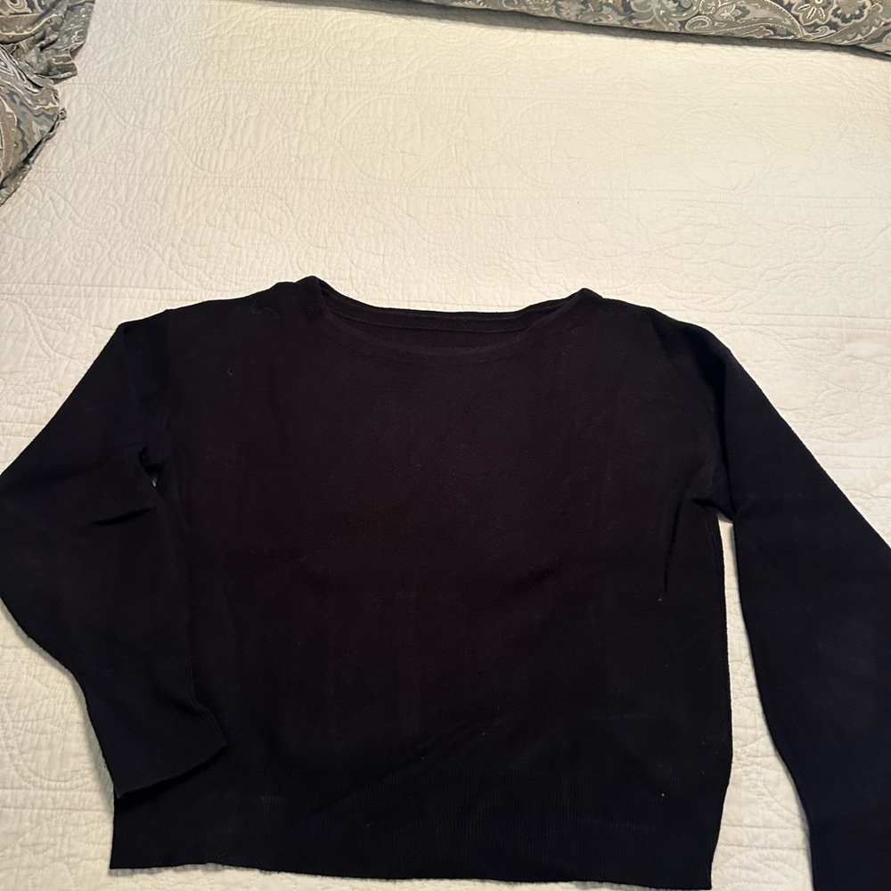 Anthropologie Black Crew Neck Sweater
